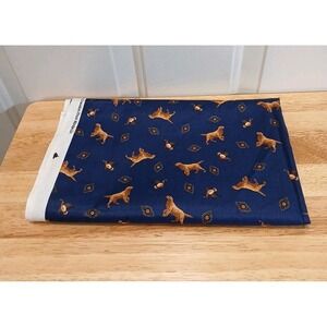 Cranston Print Works Co. Joan Messmore Fabric Dogs Ducks Navy Blue 44 in x 20 in